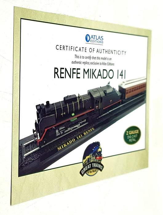 Atlas 1/220 Scale Static Model 7 165 110 - Renfe Mikado 141 Train & 2 Coaches