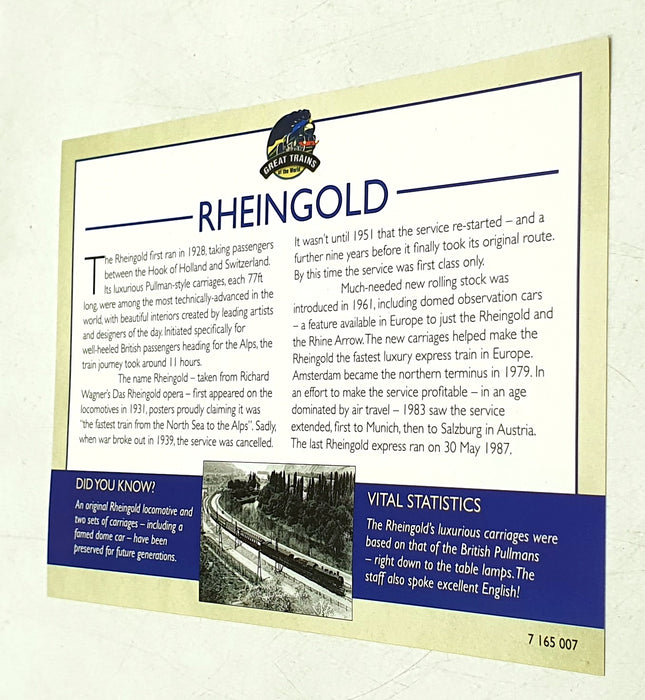 Atlas 1/220 Scale Static Model 7 165 107 - Rheingold Train & 2 Coaches