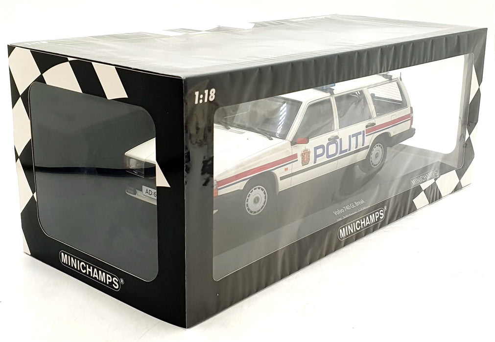 Minichamps 1/18 Scale Diecast 155 171796 - 1986 Volvo 740 GL Break Norway Police