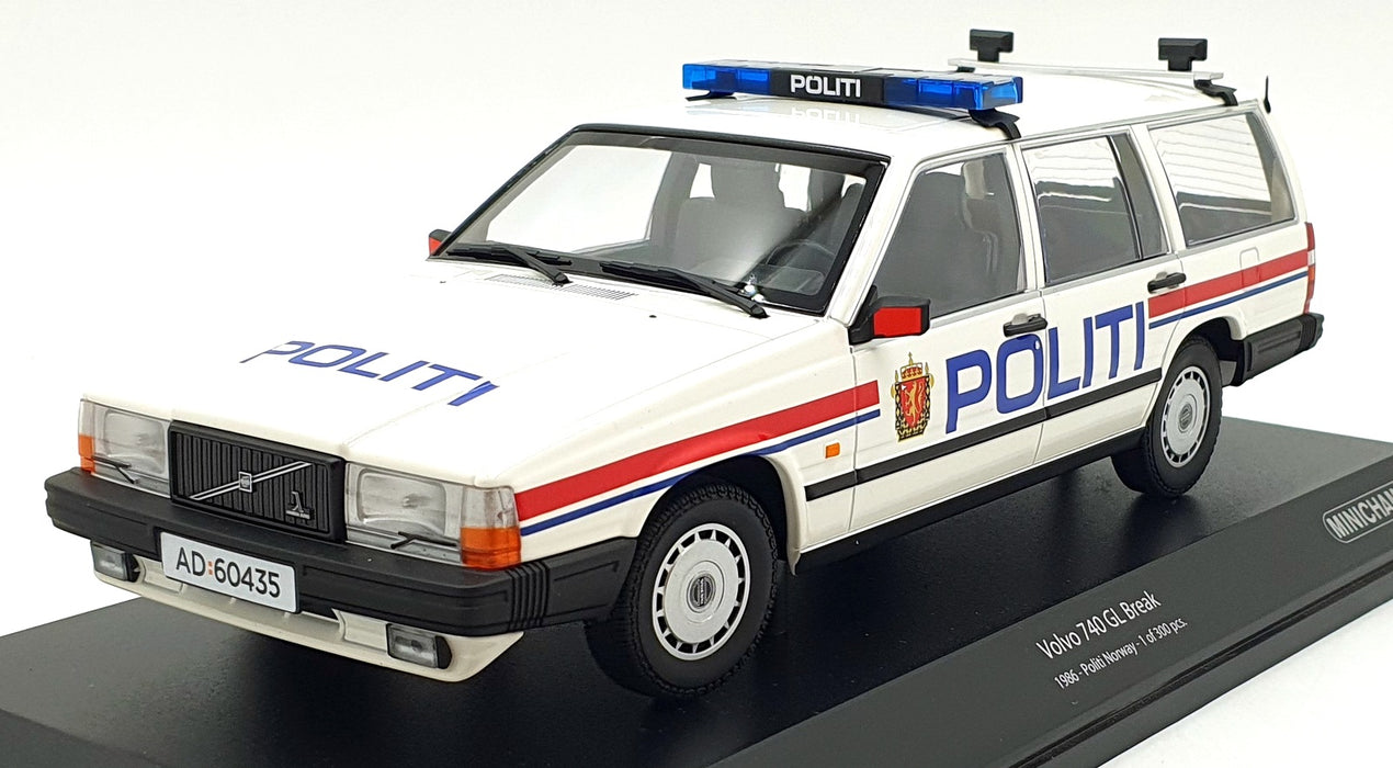 Minichamps 1/18 Scale Diecast 155 171796 - 1986 Volvo 740 GL Break Norway Police