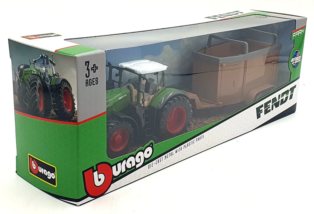 Burago 1/50 Scale 18-31652 Fendt 1050 Vario Tractor Livestock Transport Trailer