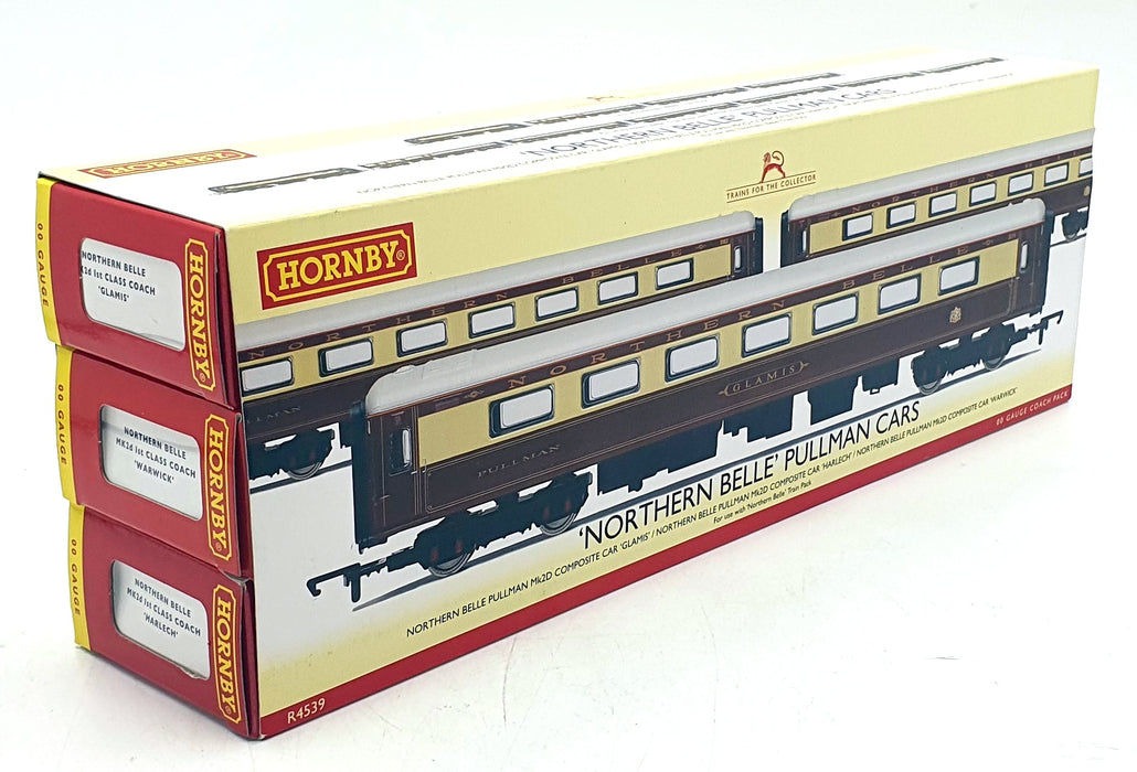 Hornby OO Gauge (1/76) R 4539 Northern Belle Pullman Cars x3 Mk2D Composite Car