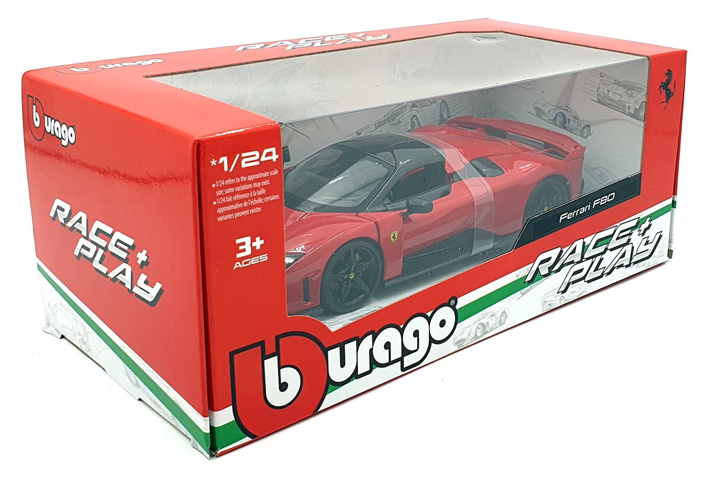 Burago 1/24 Scale Diecast 18-26034 - Ferrari F80 - Red