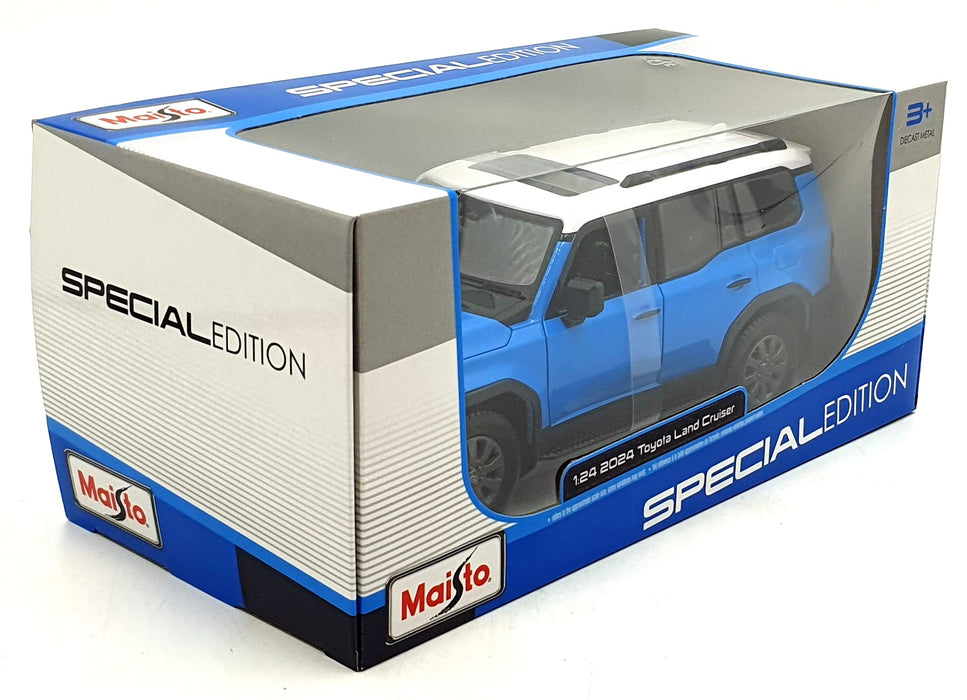 Maisto 1/24 Scale 32924 - Toyota Land Cruiser - Blue/White