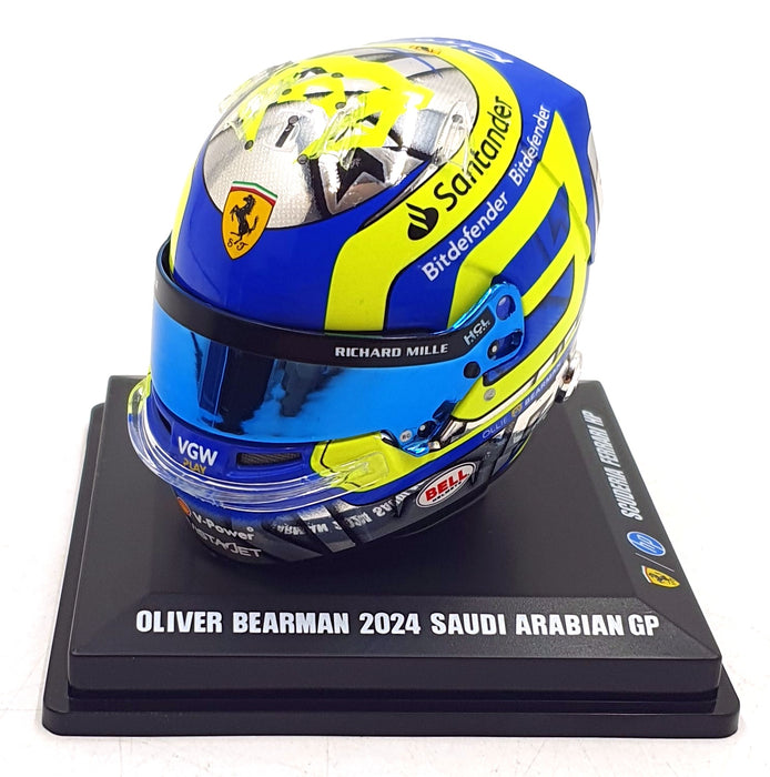 Look Smart 1/5 Scale LSHEL019 F1 Helmet Oliver Bearman 2024 SA GP Ferrari