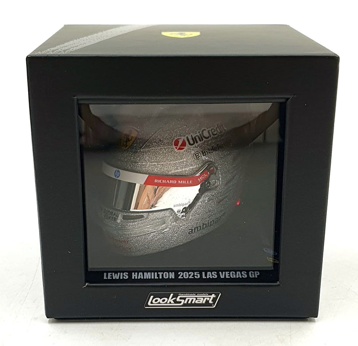 Look Smart 1/5 Scale LSHEL027 F1 Helmet Lewis Hamilton 2025 Las Vegas GP Ferrari