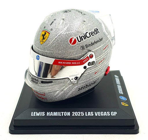 Look Smart 1/5 Scale LSHEL027 F1 Helmet Lewis Hamilton 2025 Las Vegas GP Ferrari