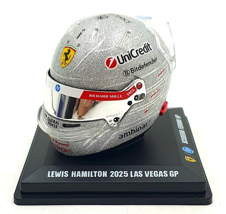Look Smart 1/5 Scale LSHEL027 F1 Helmet Lewis Hamilton 2025 Las Vegas GP Ferrari