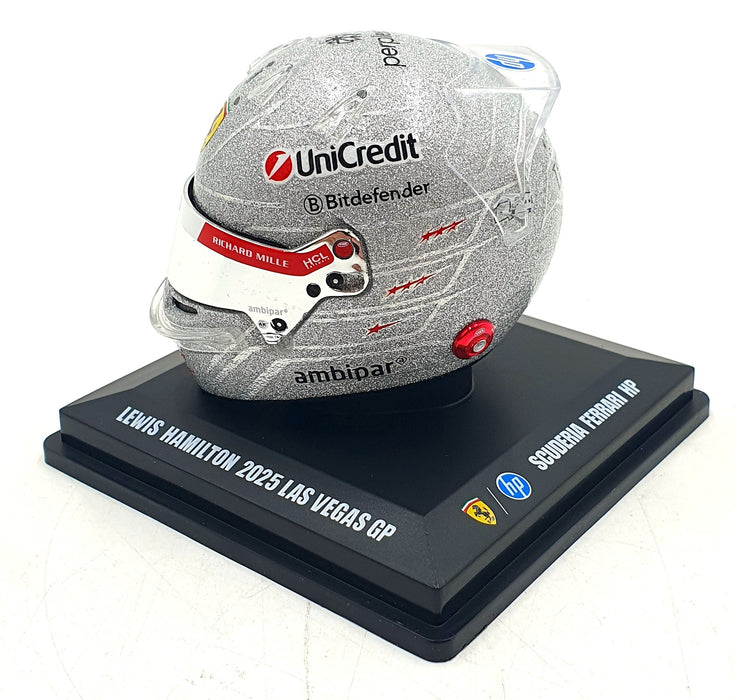 Look Smart 1/5 Scale LSHEL027 F1 Helmet Lewis Hamilton 2025 Las Vegas GP Ferrari