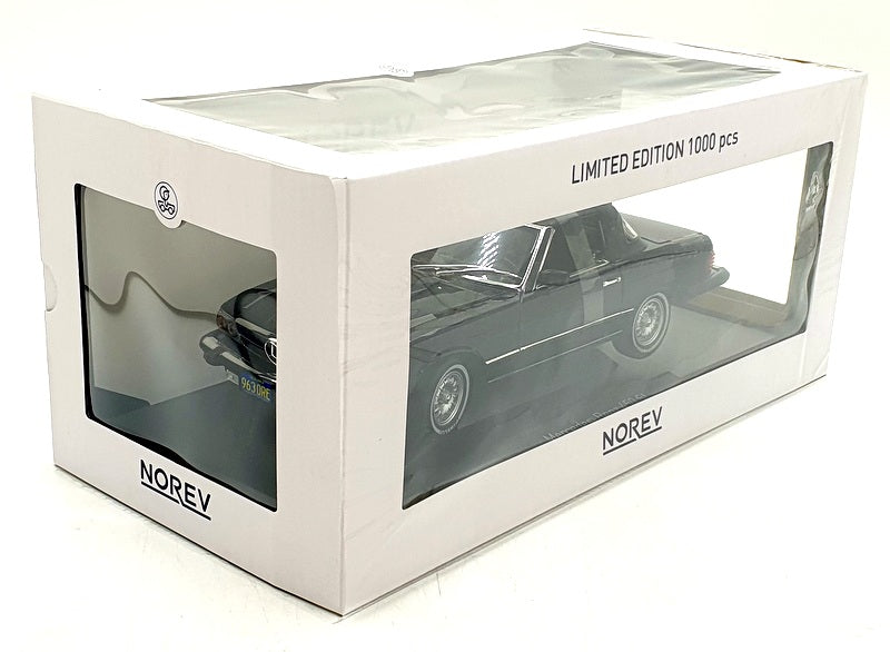 Norev 1/18 Scale 183724 - 1979 Mercedes 450 SL US Version - Metallic Black