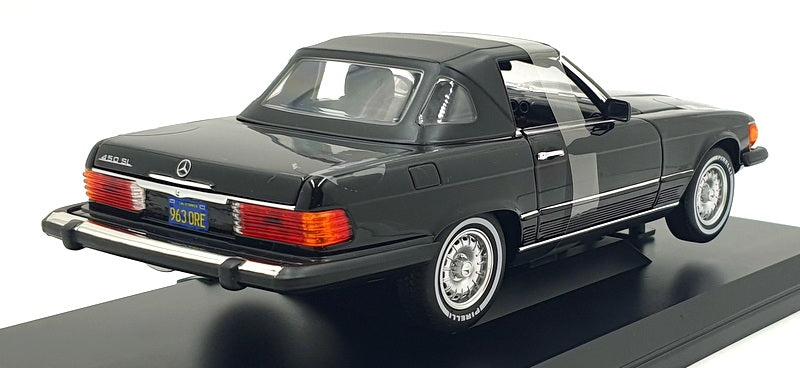Norev 1/18 Scale 183724 - 1979 Mercedes 450 SL US Version - Metallic Black