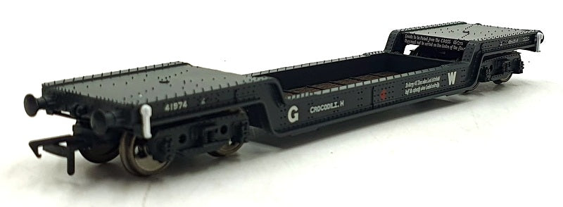 Bachmann OO Gauge (1/76) 33-900E - Bogie Well Wagon GWR - Dark Grey