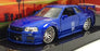 Jada 1/24 Scale 37704 - Brian's Nissan Skyline GT-R (R34) - Blue