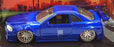 Jada 1/24 Scale 37704 - Brian's Nissan Skyline GT-R (R34) - Blue