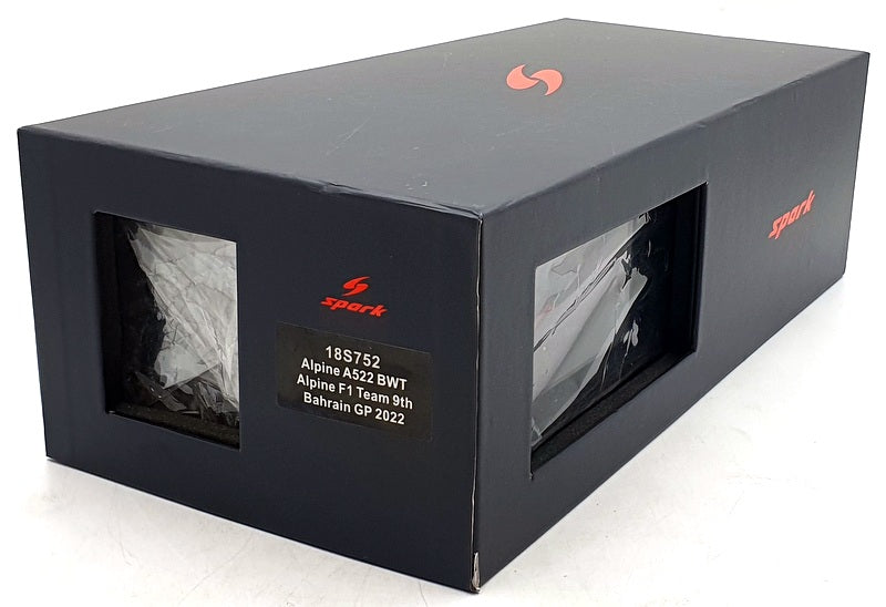 Spark 1/18 Scale Resin 18S752 Alpine A522 BWT Alpine F1 Team 9th Bahrain GP 2022