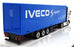 Burago 1/43 Scale 18-31469 - IVECO S Way Hauler Truck With Trailer - White/Blue
