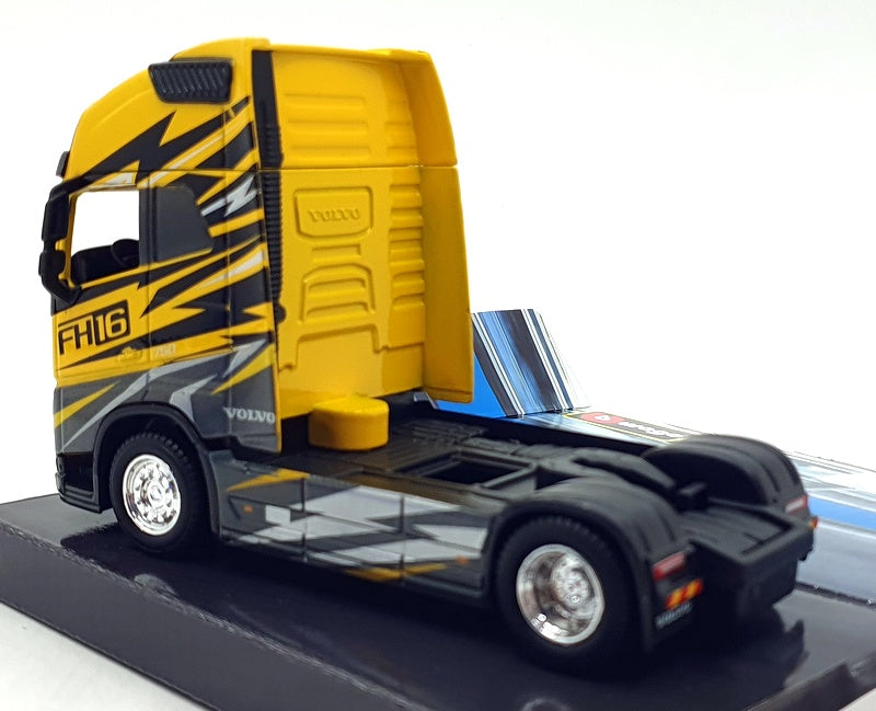 Burago 1/43 Scale 18-32205 - Volvo FH16 750 Haulers Cutom Cabs - Yellow/Black