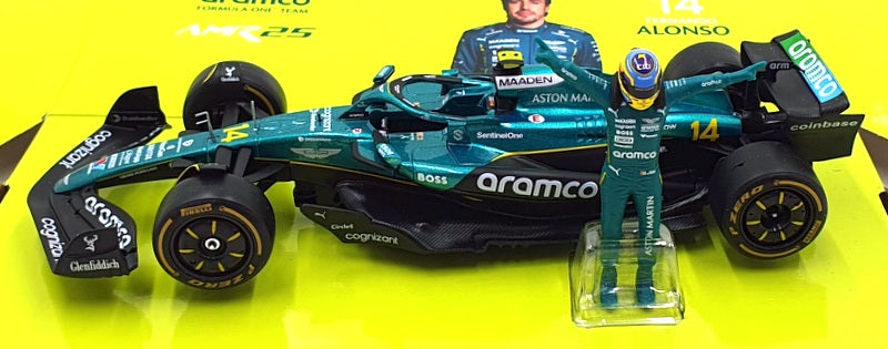 Burago 1/24 Scale Diecast 18-28071 - Aston Martin AMR25 F1 2025 #14 Alonso