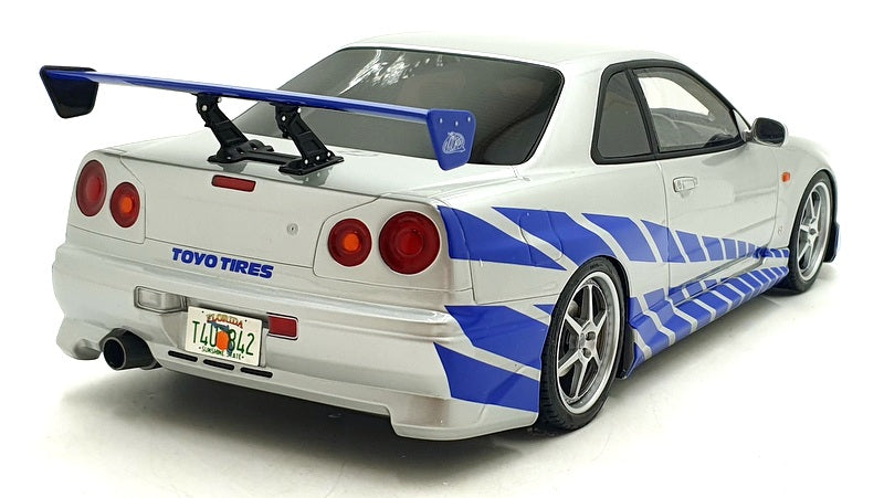 Kyosho 1/18 Scale KSR12007A - Nissan Skyline GT-R (BNR34) Fast and Furious