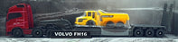 Maisto 11681 - Volvo FH16 Big Hauler with Dump Truck - Met. Red/Yellow