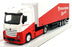 Burago 1/43 Scale 18-31460FI Mercedes Actros Hauler Truck with Trailer White/Red