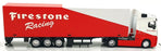 Burago 1/43 Scale 18-31460FI Mercedes Actros Hauler Truck with Trailer White/Red