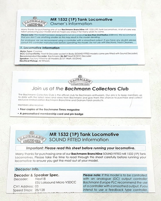 Bachmann OO 1/76 Scale 31-740KSF MR 1532 Class 54 S&DJR Lined Blue Exclusive BCC