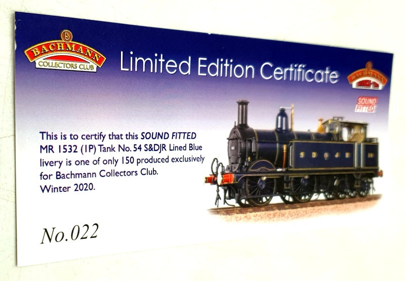 Bachmann OO 1/76 Scale 31-740KSF MR 1532 Class 54 S&DJR Lined Blue Exclusive BCC