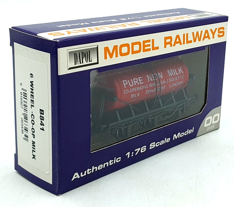 Dapol OO Gauge (1/76) B841 - 6 Wheel Co-Op Milk - Red/Black