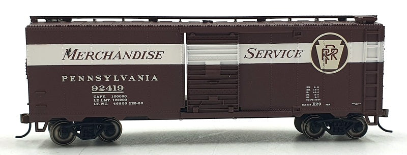Bachmann HO Gauge 17014 - 40' Box Cars PRR Merchandise Service