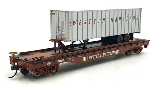 Bachmann HO (1/87) Scale 16706 - Flat Car w/Piggy Back Trailer Western Maryland