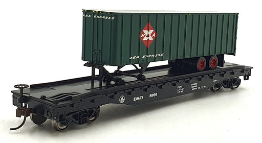 Bachmann HO (1/87) Scale 16702 - Flat Car w/Piggy Back Trailer B&O REA