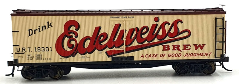 Bachmann HO (1/87) Scale 20 001 470 - 40' Wood Reefer Edelweiss Beer #18301