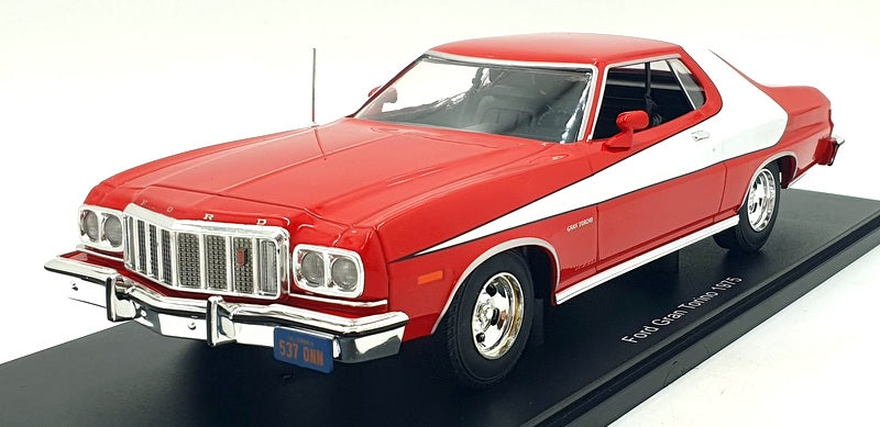Model Car Group 1/18 Scale Diecast MCG18005 - 1975 Ford Gran Torino - Red/White