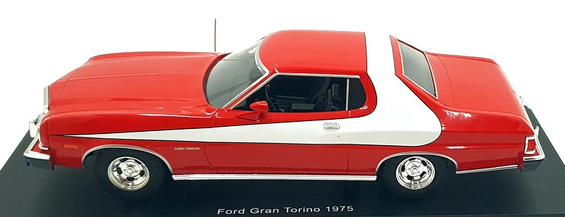 Model Car Group 1/18 Scale Diecast MCG18005 - 1975 Ford Gran Torino - Red/White