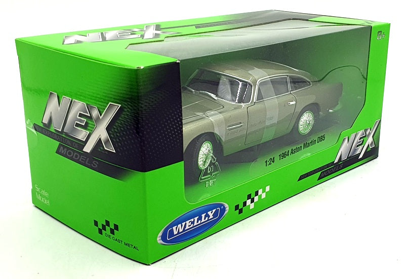 Welly NEX 1/24 Scale Diecast 24101W-LMGN - 1964 Aston Martin DB5 Met. Lt. Olive