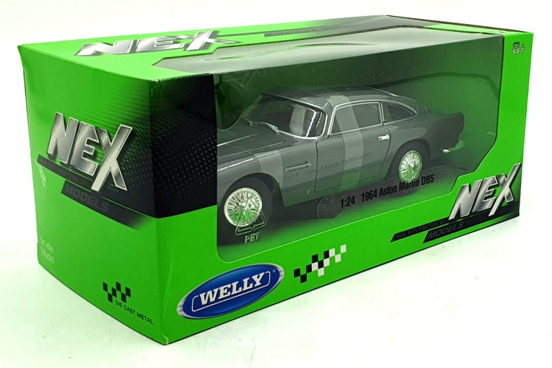 Welly NEX 1/24 Scale Diecast 24101W-SG - 1964 Aston Martin DB5 - Met. Silver