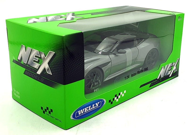 Welly NEX 1/24 Scale Diecast 24131W-SG - Aston Martin DBS - Met. Grey