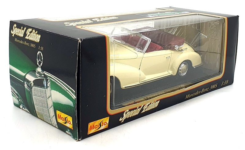 Maisto1/18 Scale Diecast 31806 - 1955 Mercedes Benz 300S - Cream