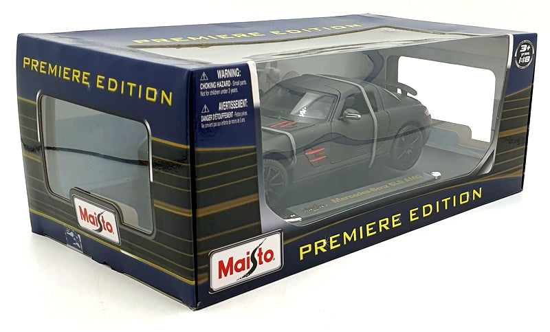 Maisto 1/18 Scale Diecast 36196 - Mercedes Benz SLS AMG - Matt Black