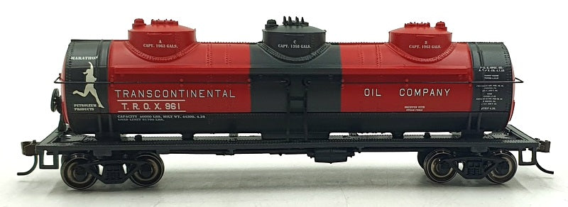 Bachmann HO (1/87) Scale 17142 '40 3-Dome Tank Car Transcontinental Oil Company