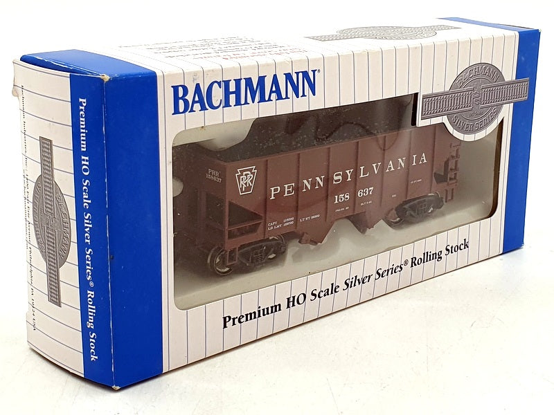 Bachmann HO (1/87) Scale 19507 '55 Ton 2-Bay USRA Braced Hopper Load PRR #158637