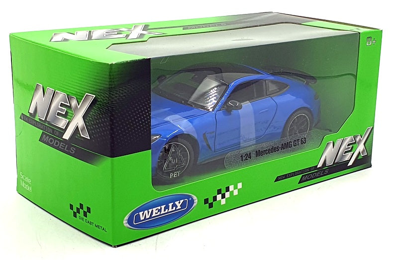Welly NEX 1/24 Scale Diecast 24132W-MBW - Mercedes AMG GT 63 - Met. Blue