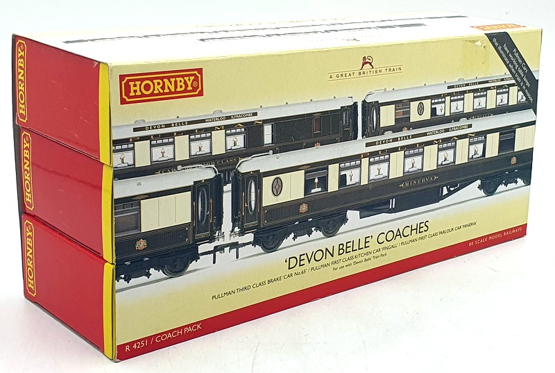Hornby OO Gauge (1/76) R 4251 - Devon Belle Pullman Coaches x3