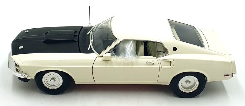 Acme 1/18 Scale Diecast A1801891 - 1969 Ford Mustang Boss 429 - Cream/Black