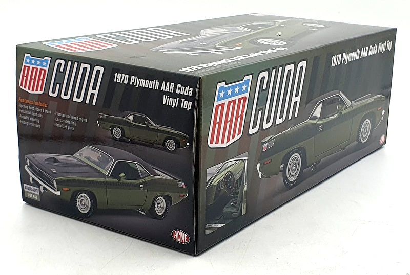 Acme 1/18 Scale A1806140VT - 1970 Plymouth AAR Cuda Vinyl Top