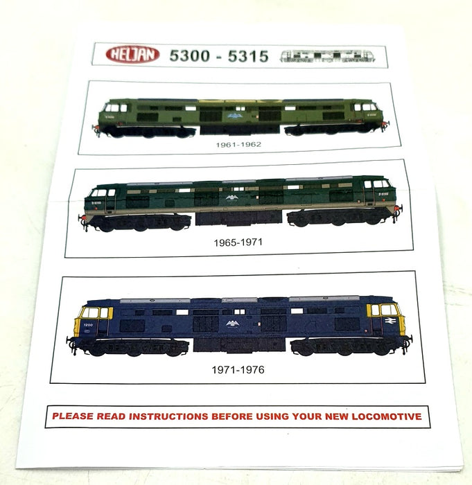 Heljan 1/76 00 Scale 5307 BR 'Falcon' Class 53 D0280 in lime green/brown 1961-62