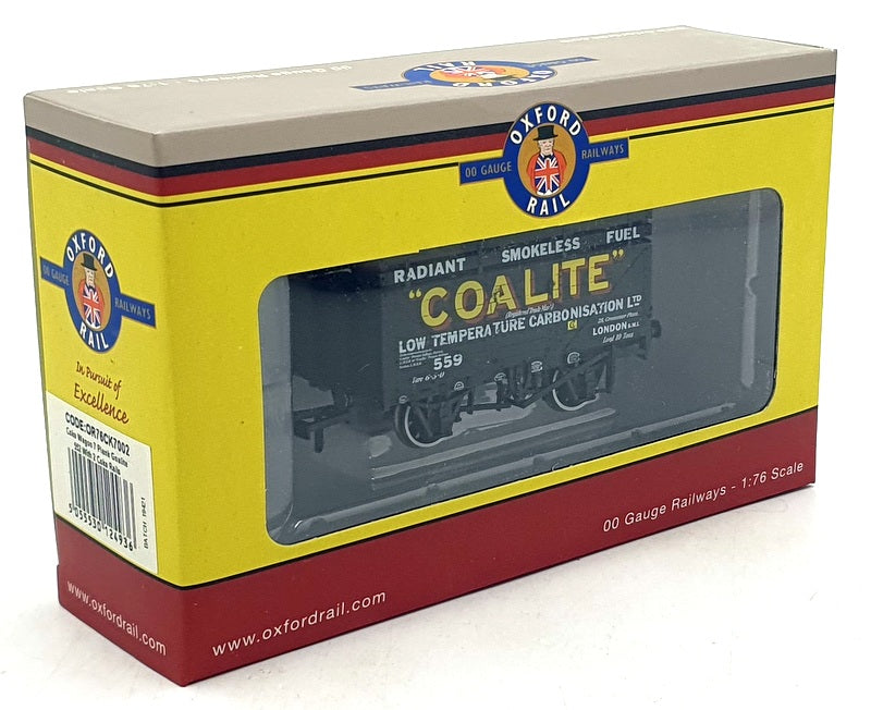 Oxford OO Gauge (1/76) OR76CK7002 Coke Wagon 7 Plank Coalite 552 w/2 Coke Rails