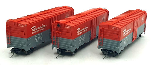 Trix HO Scale (1/87) 24907 Set Of 3 NYC Railroad Pacemaker Freight Boxcars RP25