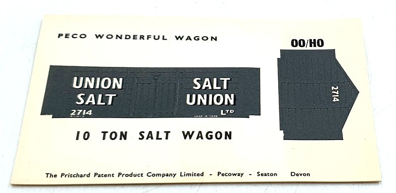 PECO OO Gauge 1/76 138 - Wonderful Wagon Kit Union Salt Working Axle/Box Springs